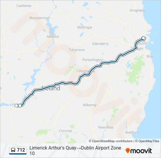 712 Bus Line Map