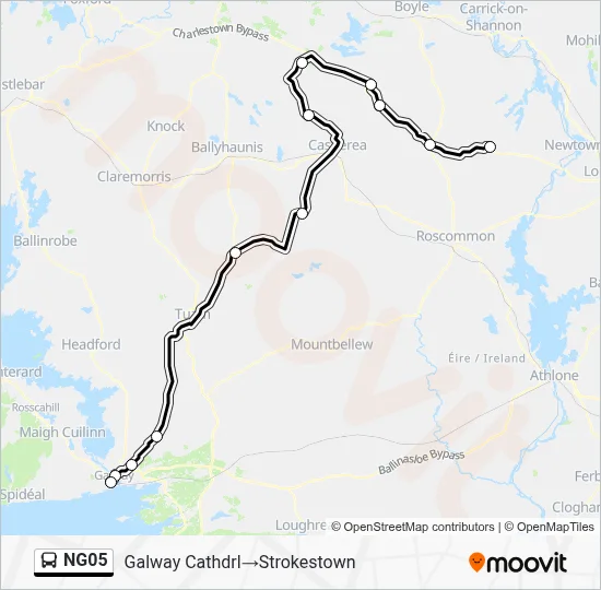 NG05 Route: Schedules, Stops & Maps - Galway Cathedral→Strokestown ...