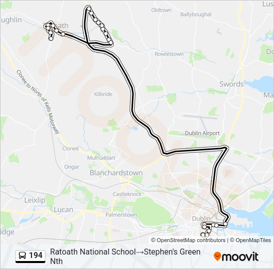 194 Bus Line Map
