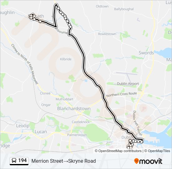 194 Bus Line Map
