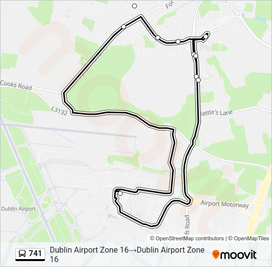 741 Bus Line Map