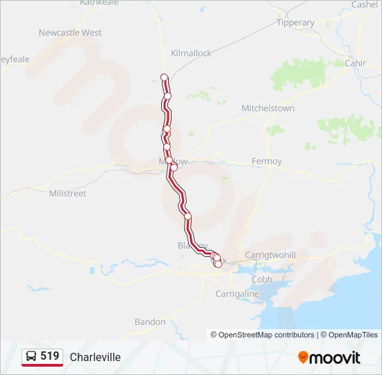 519 Bus Line Map
