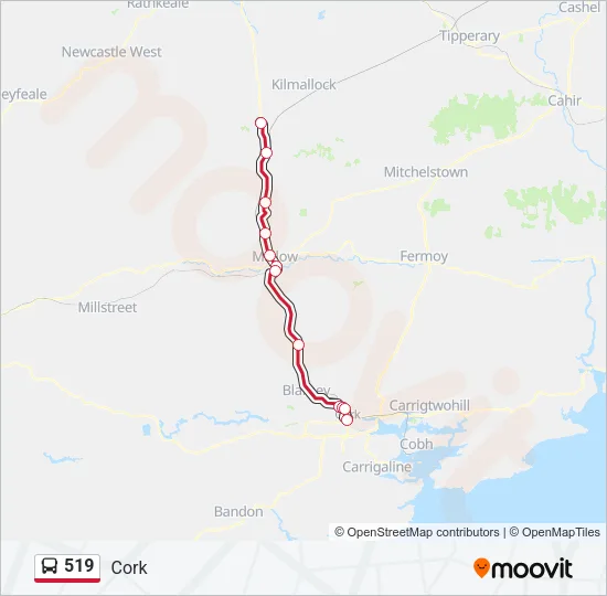 519 Bus Line Map