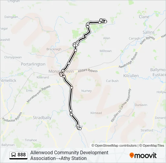 888 Bus Line Map