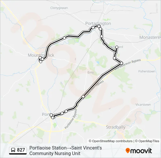 827 Bus Line Map