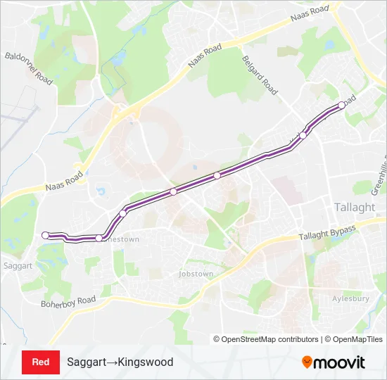 RED Light Rail Line Map