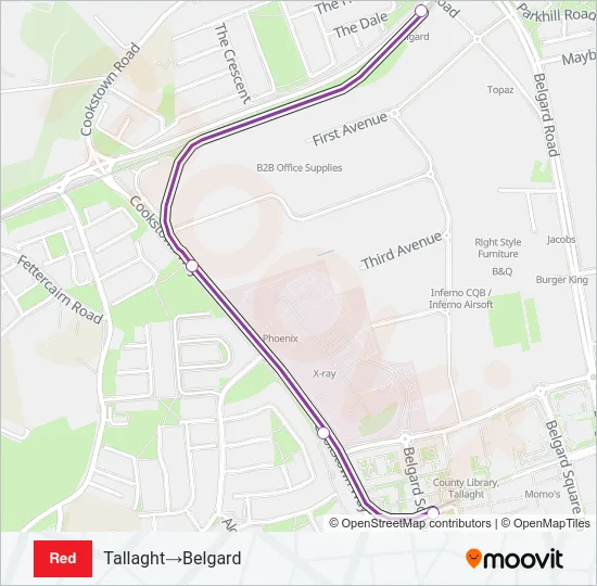 RED Light Rail Line Map