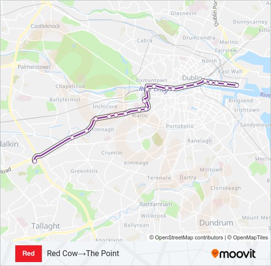 RED Light Rail Line Map