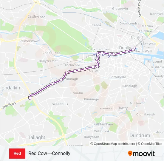 RED Light Rail Line Map
