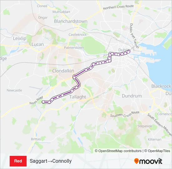 RED Light Rail Line Map