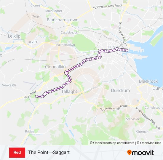 RED light rail Line Map