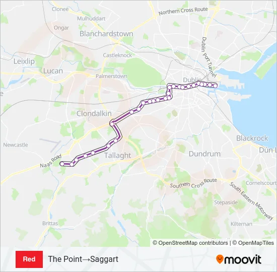 RED Light Rail Line Map