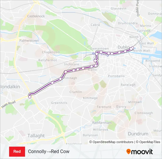 RED Light Rail Line Map