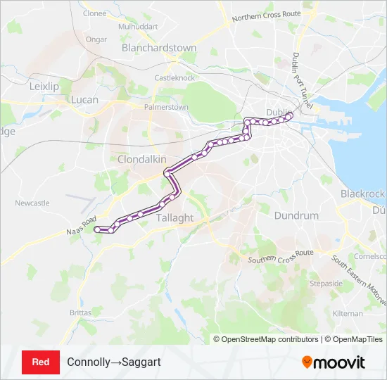 RED Light Rail Line Map