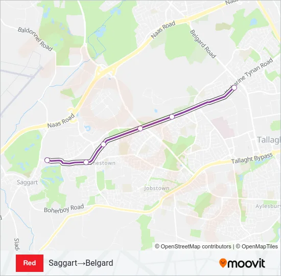 RED Light Rail Line Map