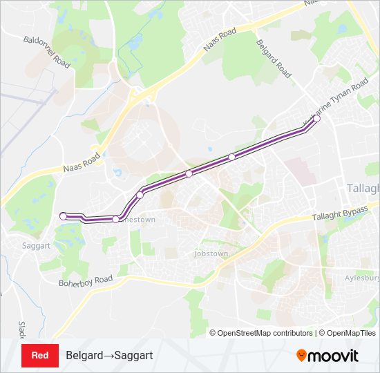 RED light rail Line Map