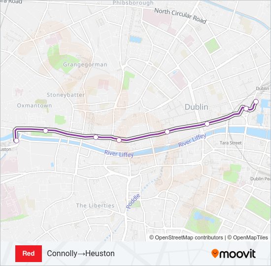 RED light rail Line Map