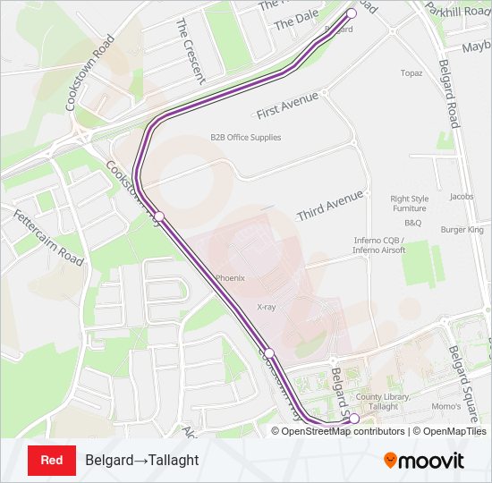 RED Light Rail Line Map