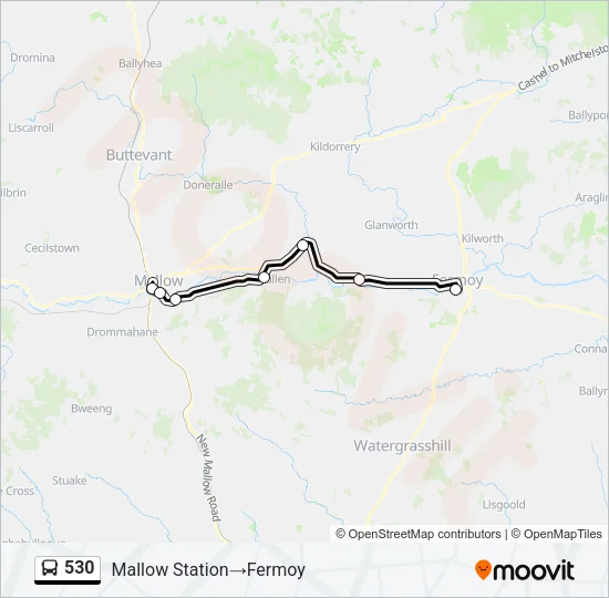 530 Bus Line Map