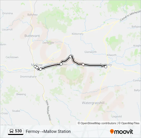 530 Bus Line Map