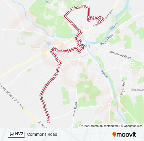 NV2 Bus Line Map
