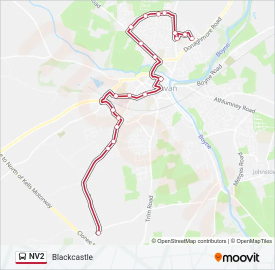 NV2 Bus Line Map