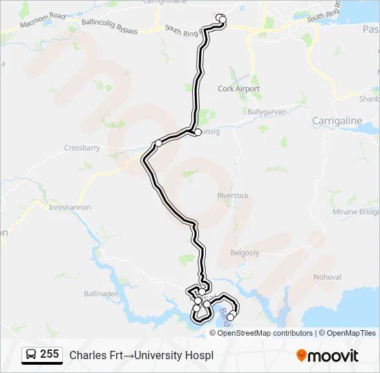 255 Route: Schedules, Stops & Maps - Charles Frt‎→University Hospl ...