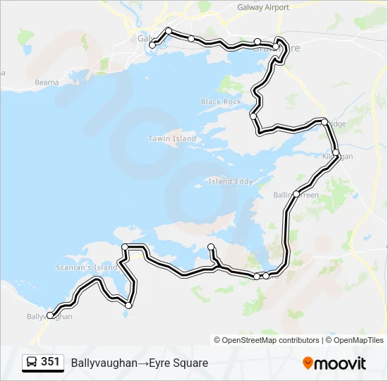 351 Bus Line Map
