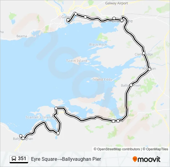 351 Bus Line Map
