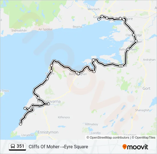 351 Bus Line Map
