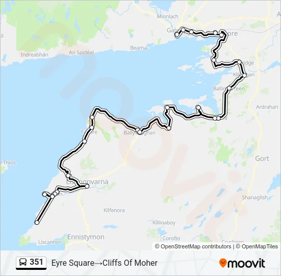 351 Bus Line Map