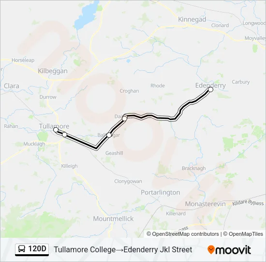 120D Bus Line Map