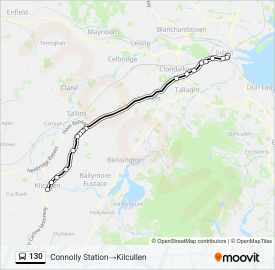 130 Bus Line Map