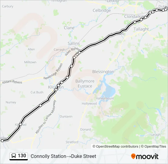 130 Bus Line Map