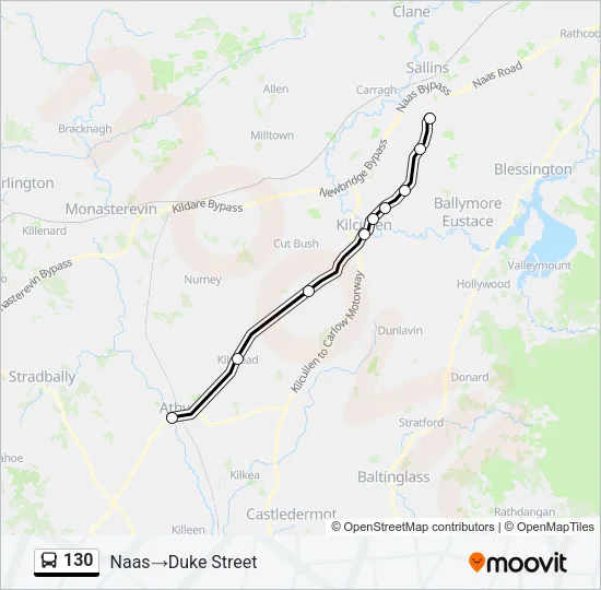 130 Bus Line Map
