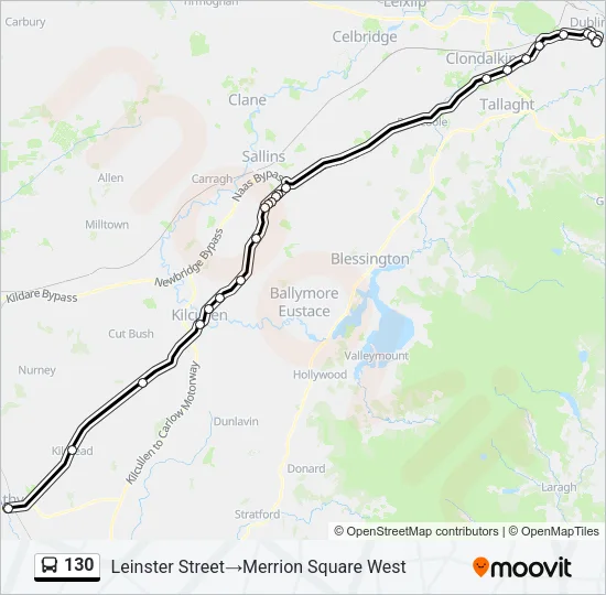 130 Bus Line Map