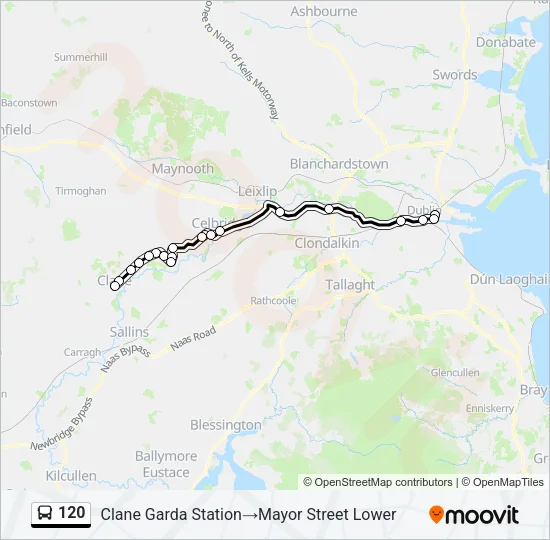 120 Bus Line Map