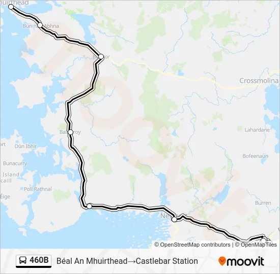 460B Bus Line Map