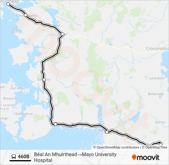 460B Bus Line Map