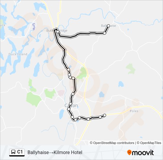 C1 Bus Line Map