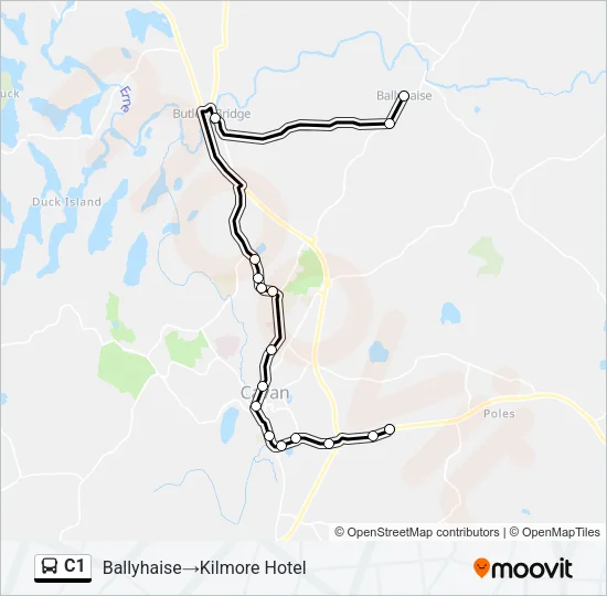 C1 Bus Line Map