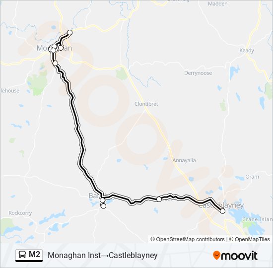 M2 Bus Line Map