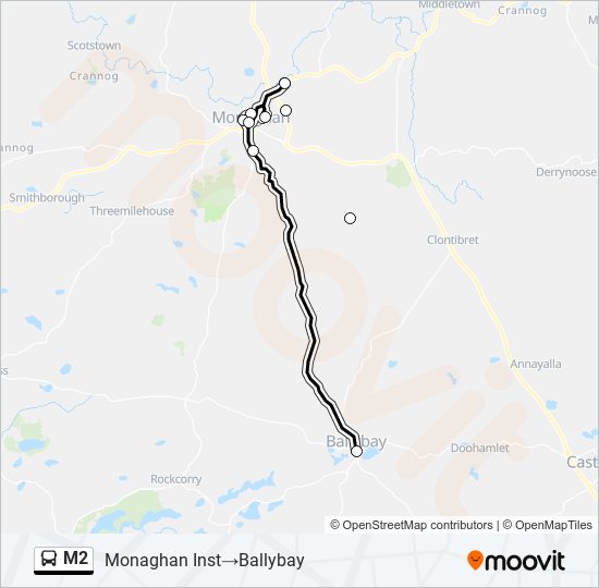 M2 Bus Line Map