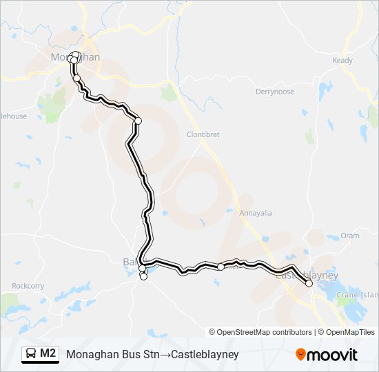 M2 bus Line Map