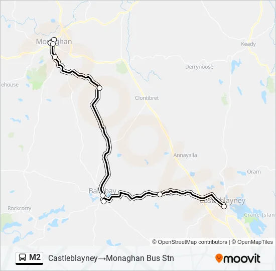 M2 Bus Line Map