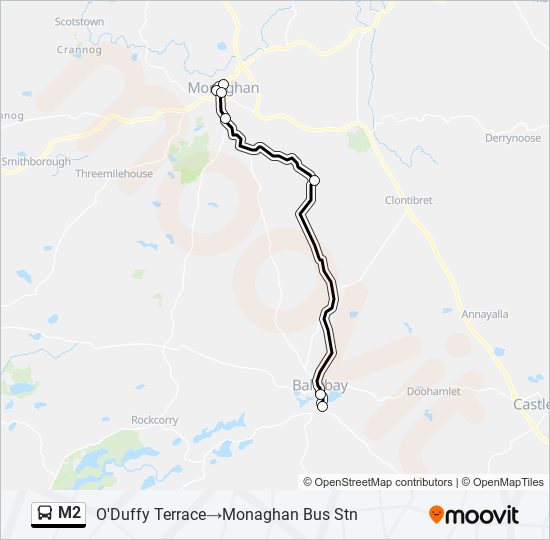 M2 bus Line Map