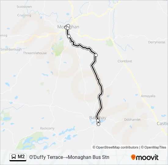 M2 Bus Line Map