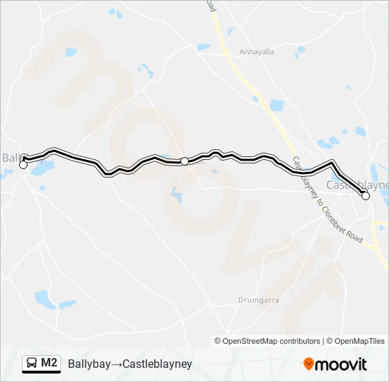 M2 Bus Line Map