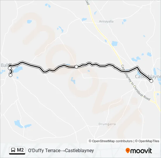 M2 Bus Line Map