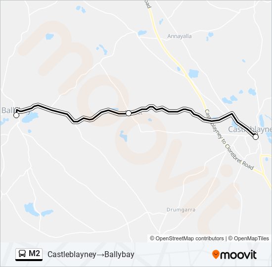 M2 Bus Line Map